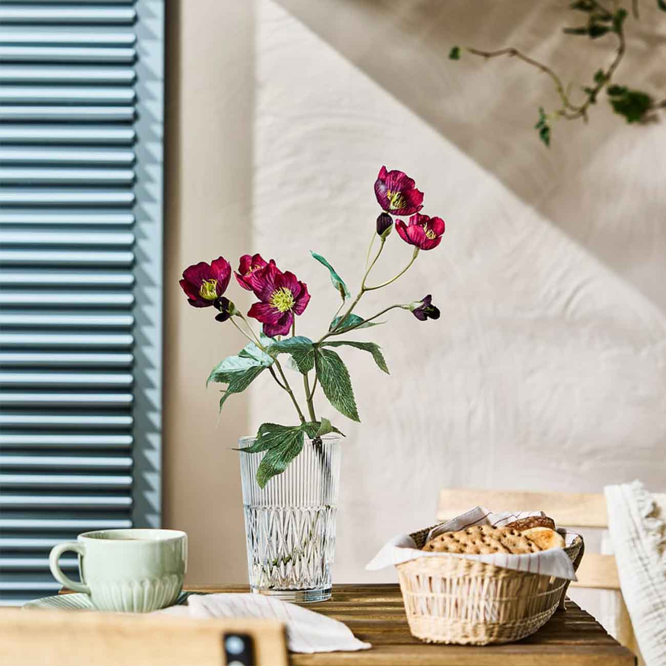 گل مصنوعی رز کریسمس ایکیا مدل IKEA SMYCKA